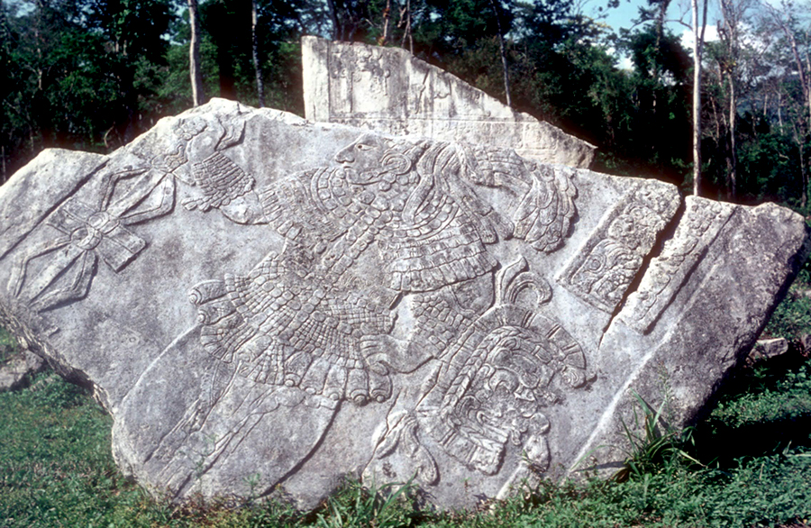Bonampak Stela 1 in 1971 before it had been repaired